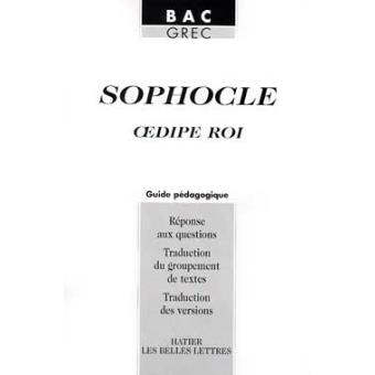 Oedipe Roi Guide Pedagogique Broch Sophocle Achat Livre Fnac