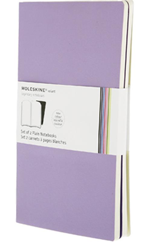 Carnet Moleskine Volant lot de 2 carnets Grand format 13 x 21 cm Pages blanches Couverture souple Violet pour 12