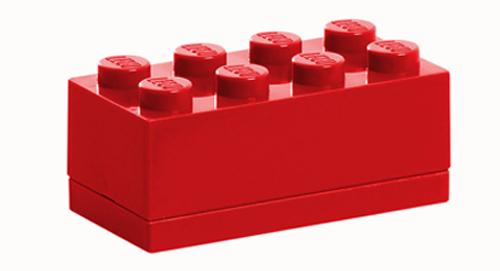 Mini bote repas  8 plots Lego, Rouge pour 11
