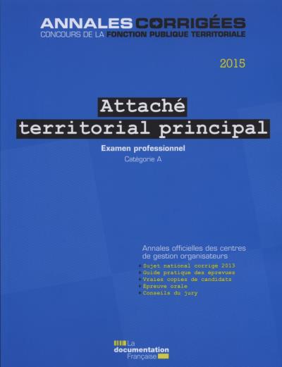 Attaché territorial principal 2015 examen professionnel categorie a