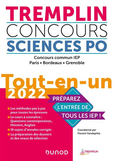 Tremplin Concours Sciences Po Tout En Un 2022 Concours Commun IEP