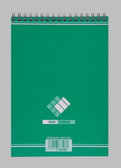 Bloc stno Oxford format 14,8x21 cm, 180 pages pour 2