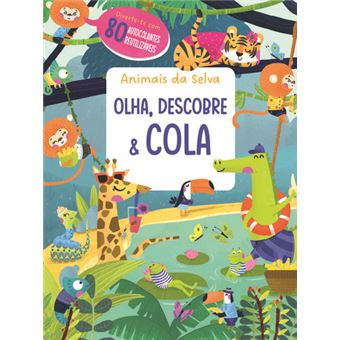 Animais Da Selva Olha Descobre Cola Brochado Yoyo Studios