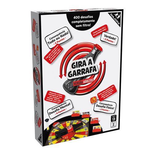 Jogo Gira a Garrafa Versão Adultos Majora Concentra Jogos de