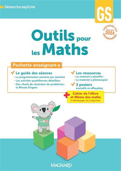 Outils pour les Maths GS 2024 Guide pédagogique Posters Fiches