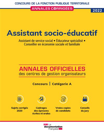 Assistant socio éducatif 2022 Concours catégorie B broché CIG