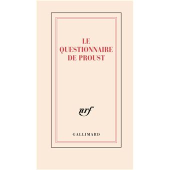 Carnet Le questionnaire de Proust papeterie broché Collectif