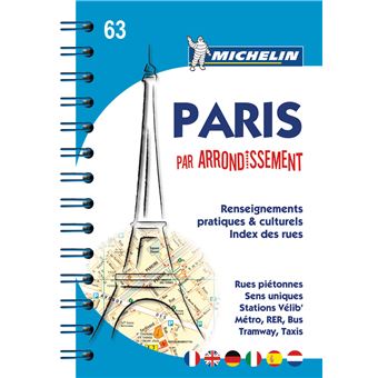 Paris par arrondissement plan atlas spirale Plan atlas à spirale