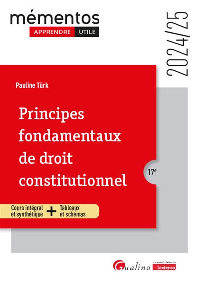 Principes Fondamentaux De Droit Constitutionnel Cours Int Gral Et