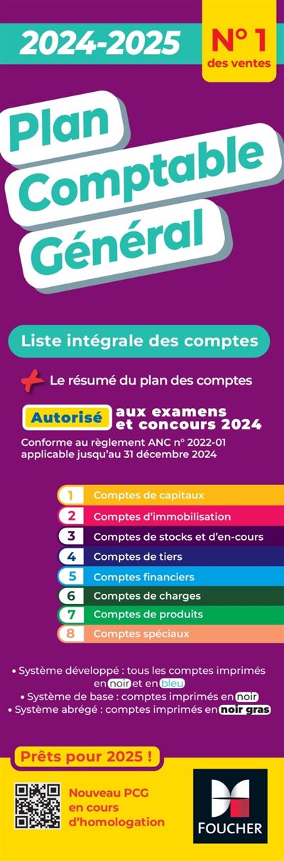 Plan comptable général PCG 2024 2025 broché Sébastien Paugam