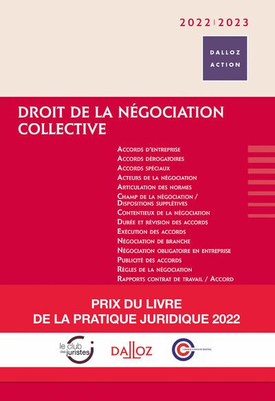 Droit de la négociation collective 2022 2023 broché Grégoire