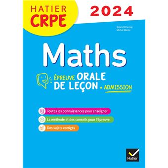 Math Matiques Crpe Epreuve Orale D Admission Broch