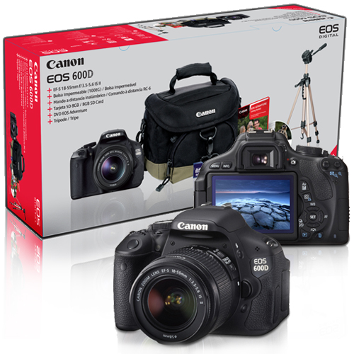 Canon EOS 600D + 18-55mm f/3.5-5.6 IS II + Kit, Câmara Reflex (D-SLR ...