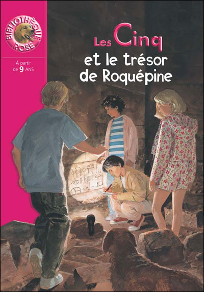 1e de couverture du Club des Cinq et le trésor de Roquépine 1e de couverture du Club des Cinq et le trésor de Roquépine
