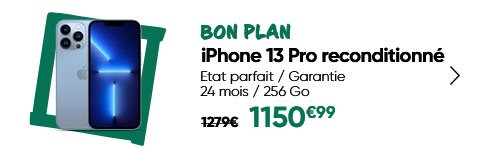 APPLE iPhone 13 Pro Max reconditionné PRS 128Go - Grade A - Vert pas cher 