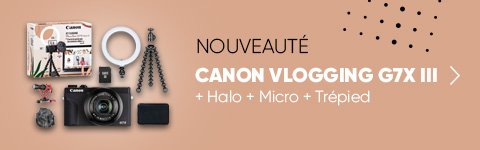 Appareil photo Compact CANON Kit Vlogging G7X Mark III + accessoires