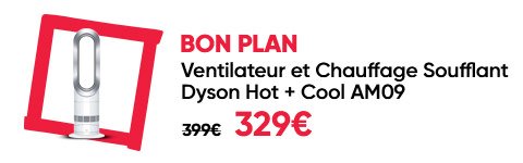 Ventilateur et chauffage DYSON AM09 blanc Pas Cher 