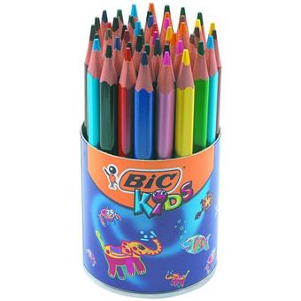 Crayon de couleur Kids Evolution triangle BIC : la lot de 12 crayons de  couleur à Prix Carrefour
