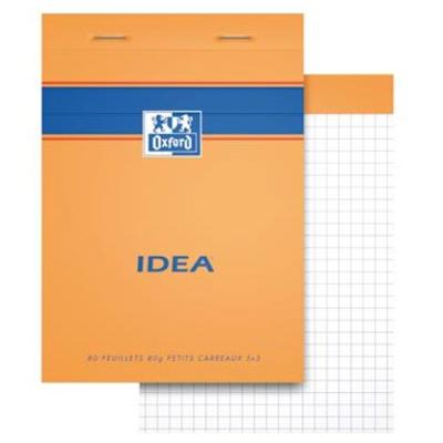 Oxford Bloc Bureau 10.5 x 14.8 quadrillé 5 x 5 80 pages - Bloc notes 80 pages quadrillées