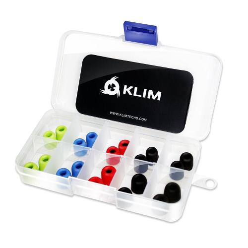KLIM Embouts Écouteurs - Mousse à mémoire de Forme - 10 Embouts - Extrêmement Confortable - Isole du Bruit Extérieur - 2 Tailles Différentes
