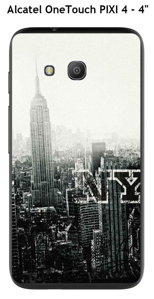 Coque TPU gel souple Alcatel OneTouch PIXI 4 - 4 design New York city