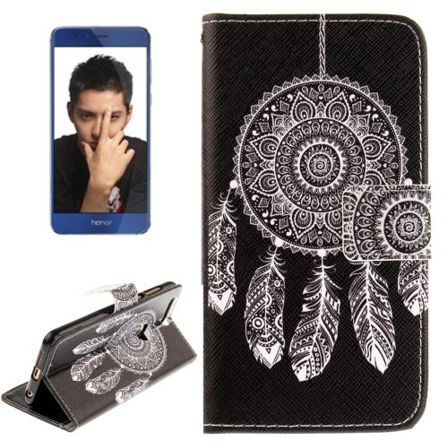 Huawei Honor 8 Housse Etui Cuir PU Noir Attrapes Rêves