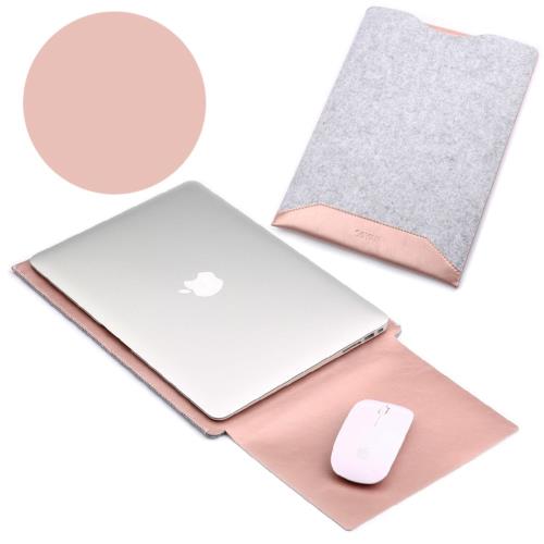 Coque SOYAN 2-en-1 Anti-rayures Poche pour MacBook 12 pouces avec Retina Display - Rose Gold