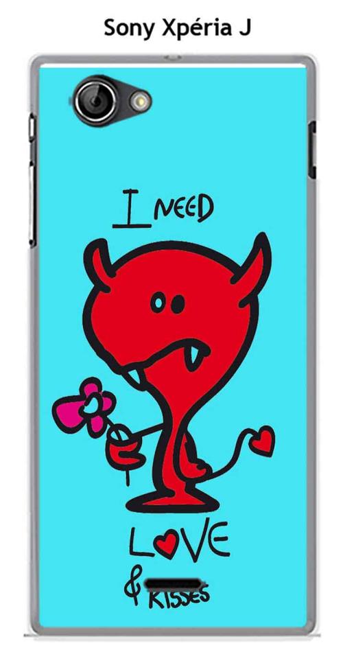 Coque Sony Xpéria J design Love