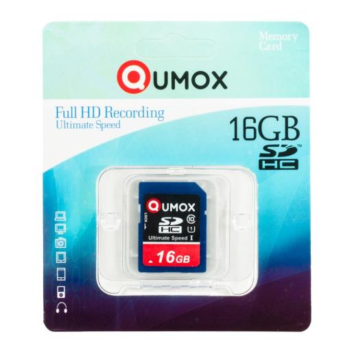 Carte mémoire 16Go classe 10 UHS-I QUMOX SD SDHC haut vitesse
