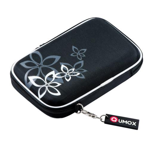 housse de protection pour disque dur externe 2,5 HDD - noir fleur