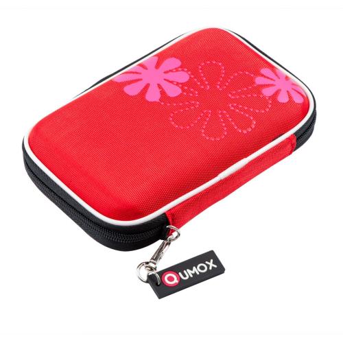 housse de protection pour disque dur externe 2,5 HDD - rouge Fleur
