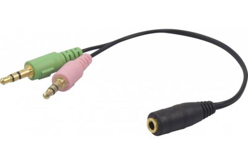 Adaptateur Ctia Micro & Casque 3,5mm Stereo Vers Jack 3,5 mm