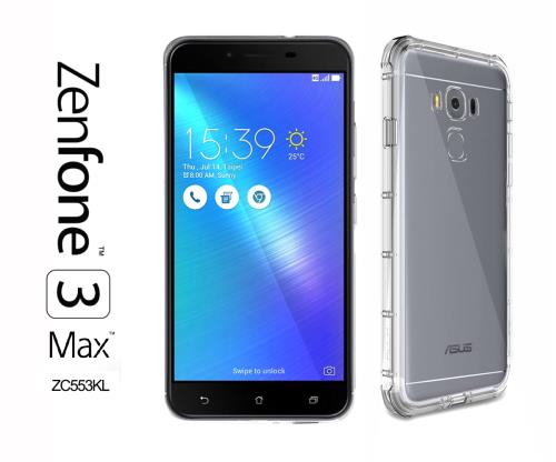iBroz Housse Coque iCase Transparente Silicone ASUS ZenFone 3 MAX PLUS (ZC553KL) (Taille 5,5) - Air Cushion Corners