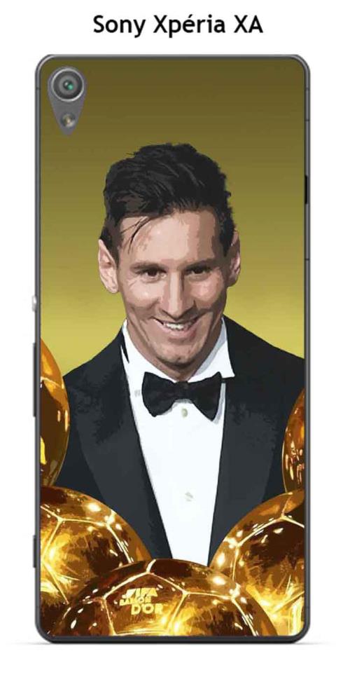 Coque Sony Xpéria XA design Messi le ballon d'or