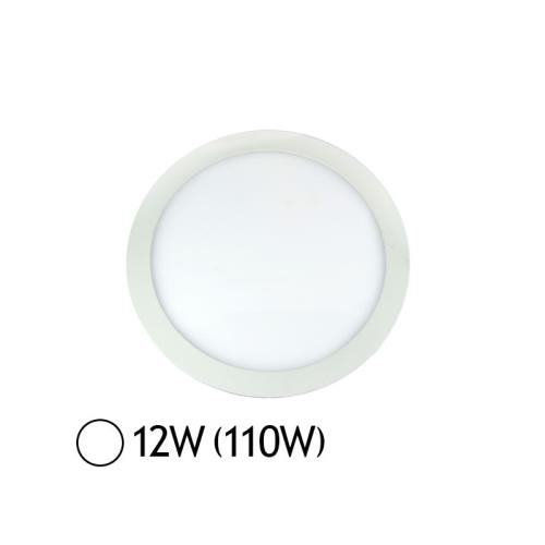 Plafonnier LED 12W (110W) encastrable D180 Blanc jour 6000°K