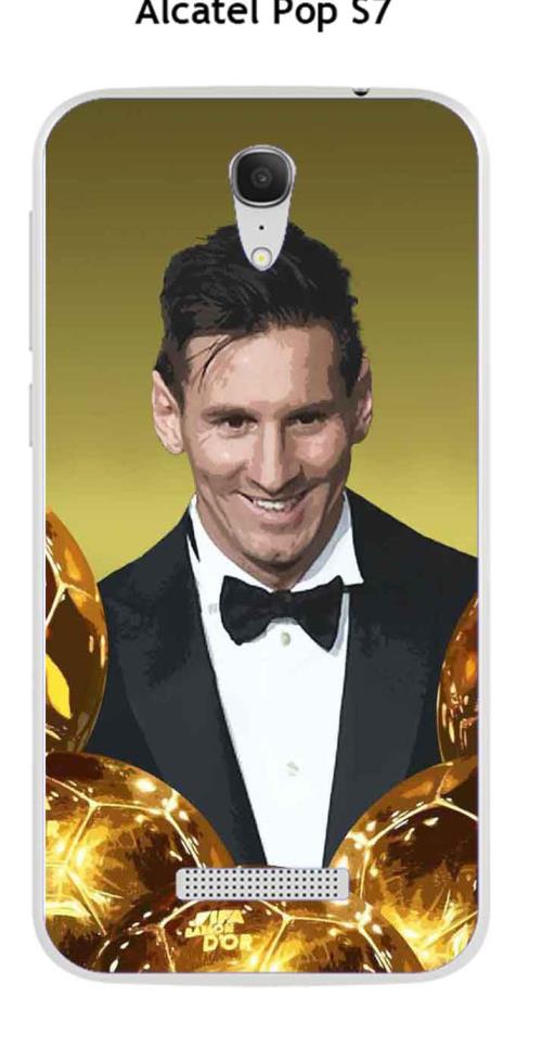 Coque ALCATEL Pop S7 design Messi le ballon d'or