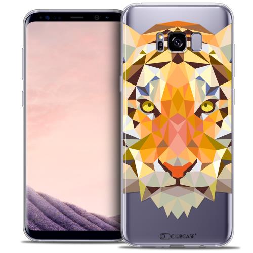 Caseink - Coque Housse Etui Samsung Galaxy S8 (G950) [Crystal Gel HD Polygon Series Animal - Souple - Ultra Fin ] Tigre