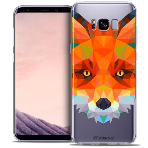 Caseink - Coque Housse Etui Samsung Galaxy S8 (G950) [Crystal Gel HD Polygon Series Animal - Souple - Ultra Fin ] Renard