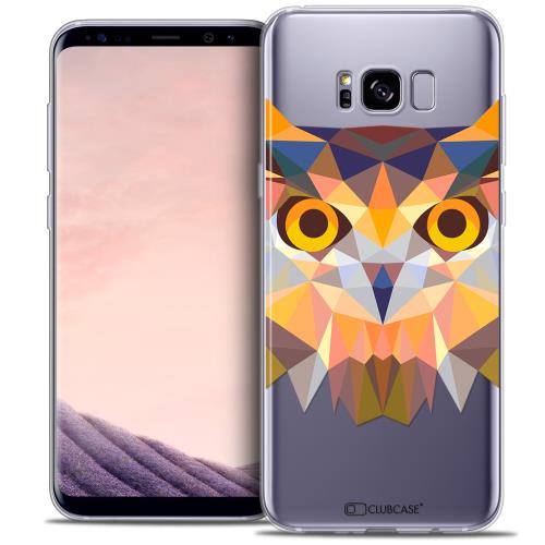 Caseink - Coque Housse Etui Samsung Galaxy S8 (G950) [Crystal Gel HD Polygon Series Animal - Souple - Ultra Fin ] Hibou