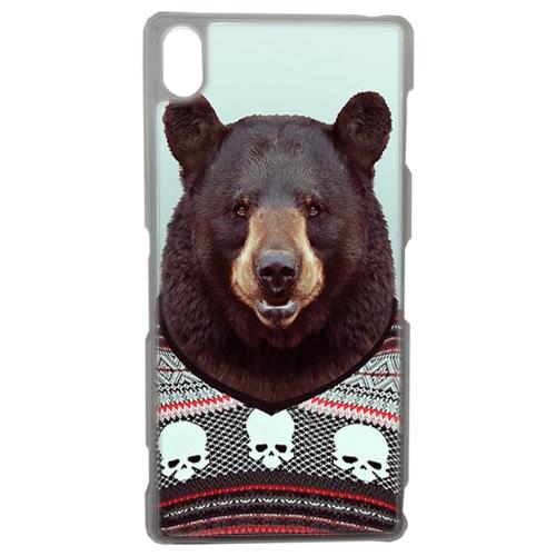 Coque Rigide Humour Animal Hipster Ours Pour Sony Xperia Z3
