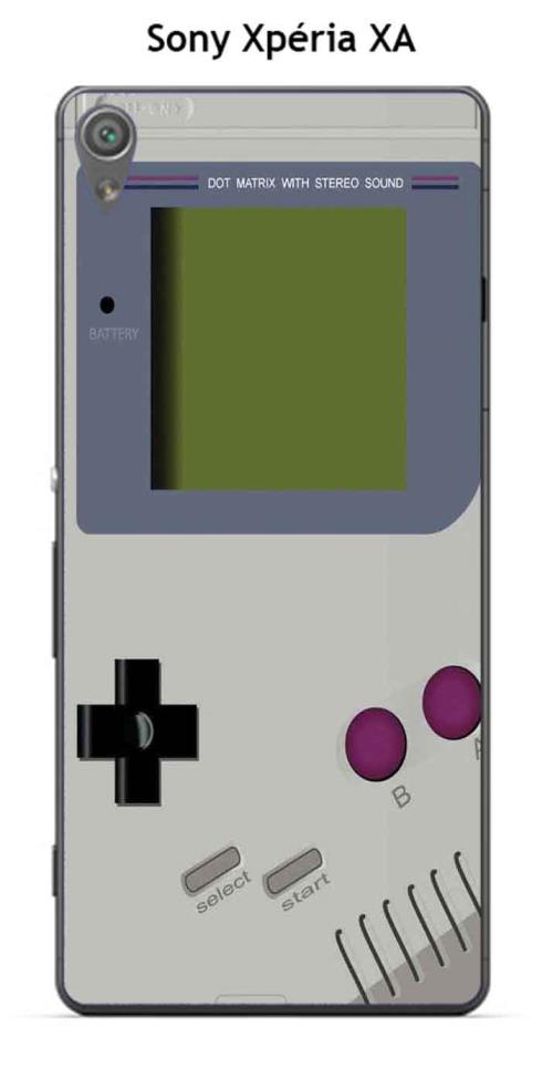 Coque Sony Xpéria XA design Game Boy Glacier Gray