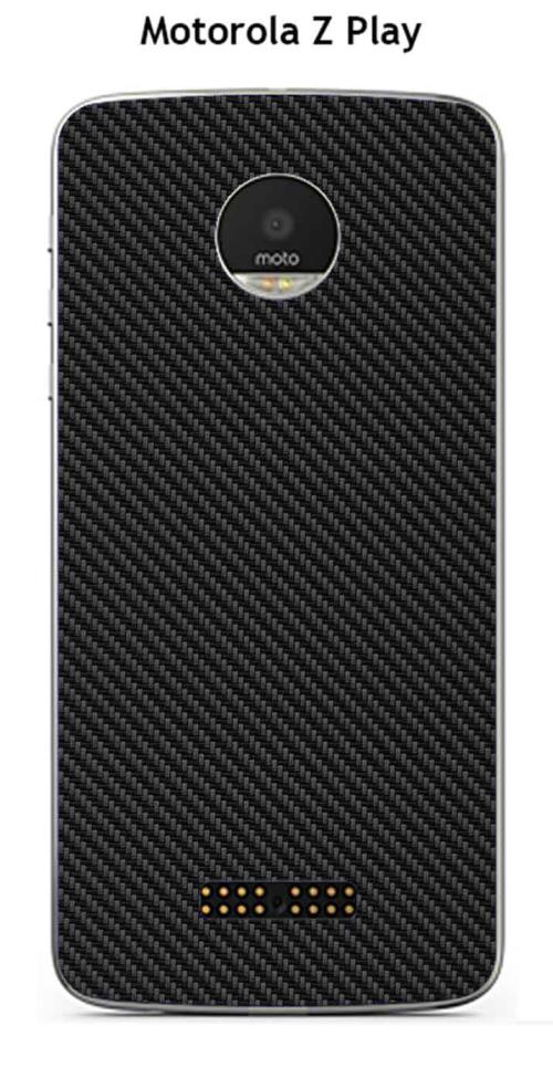 Coque Motorola Moto Z Play design Carbone Noir