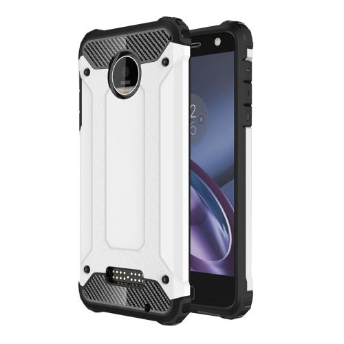 Motorola Z Force Coque Protection Plastique Argenté Combinaison ALS18456