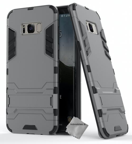 Housse etui coque rigide anti choc pour Samsung G950F Galaxy S8 avec film ecran - GRIS