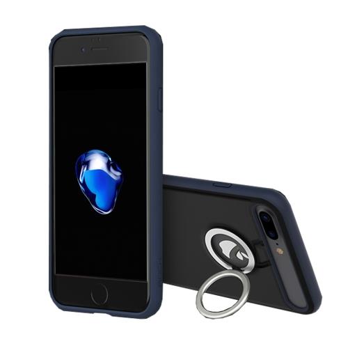 iPhone 7 Coque Protection Plastique Bleu Combinaison Magnétique Support Métal