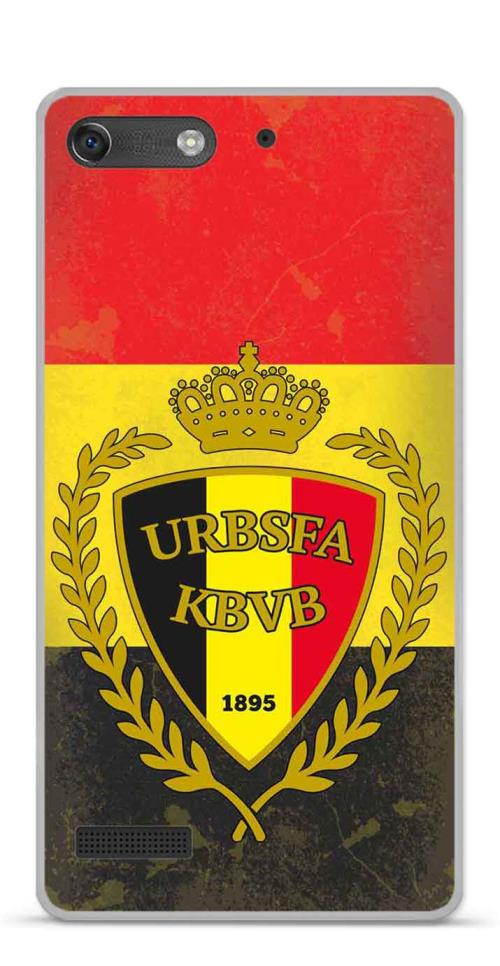 Coque TPU gel souple Huawei Ascend G6 design Foot Belgique fond drapeau
