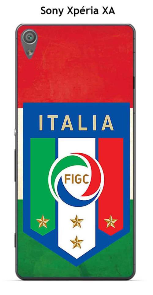 Coque Sony Xpéria XA design Foot Italie fond drapeau