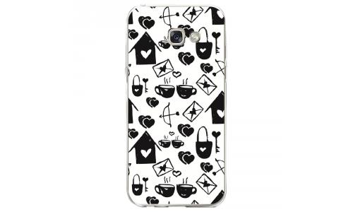 Coque souple pour Samsung Galaxy A5-2017 SM-A520F avec impression Motifs Love coeur 3