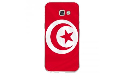 Coque souple pour Samsung Galaxy A5-2017 SM-A520F avec impression Motifs drapeau de la Tunisie