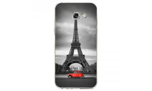 Coque souple pour Samsung Galaxy A5-2017 SM-A520F avec impression Motifs Paris et 2CV rouge